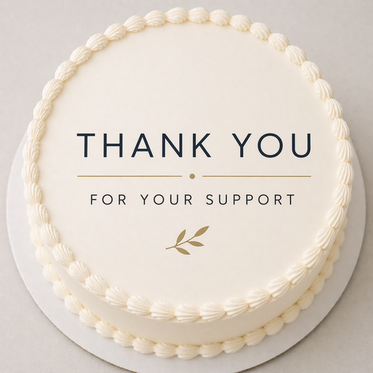 Classic Cake- Round 6" (serves 4-6) Thank You