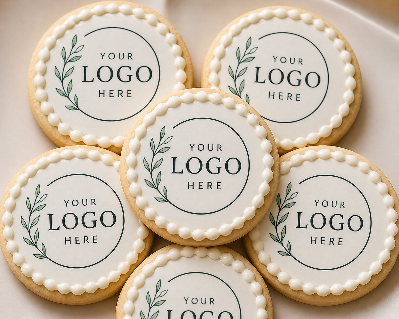 Custom logo cookies for corporate gifting 