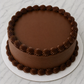 Chocolate Cake Brown Trim Round Cake